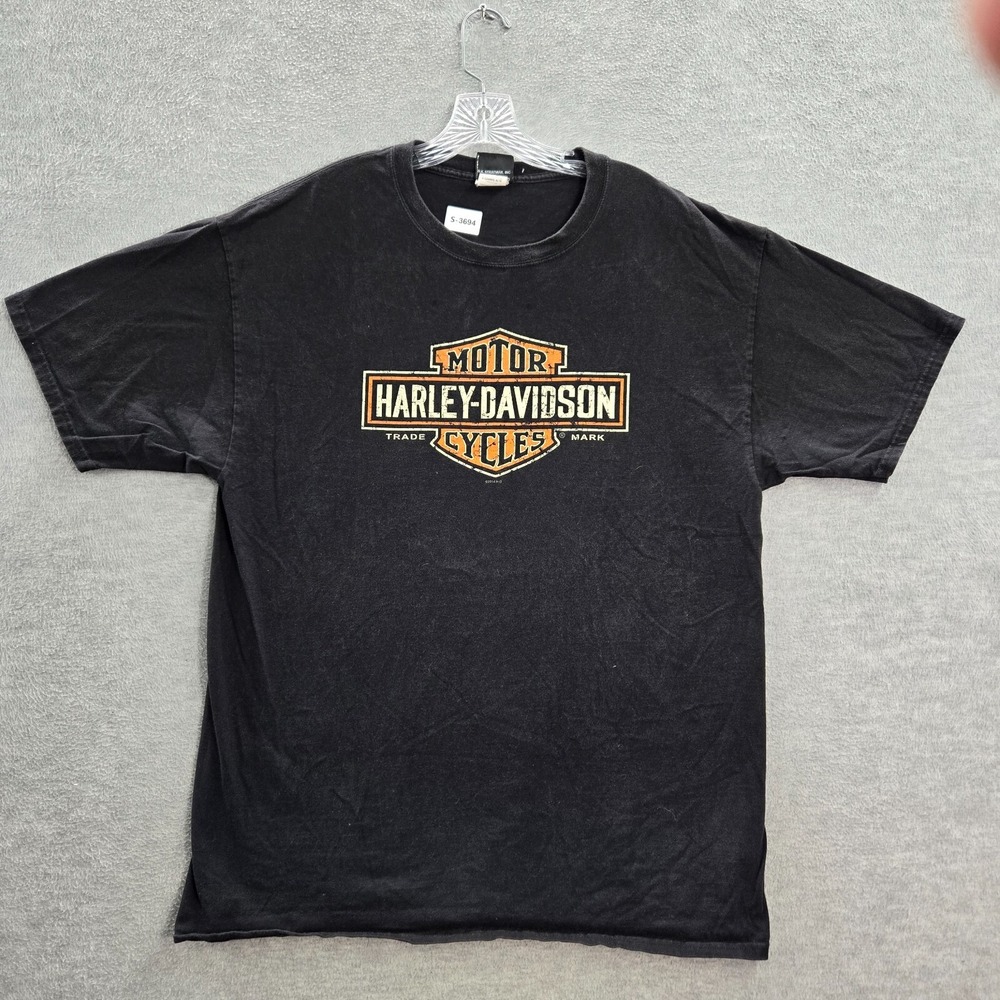 Harley Davidson Men Shirt XL Black Louisville Kentucky 2014‎ Skull Logo Graphic